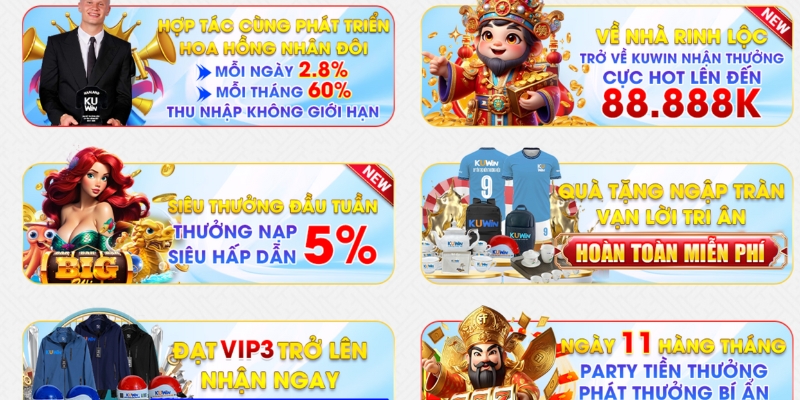Kuwin cung cấp nhiều khuyến mãi hấp dẫn