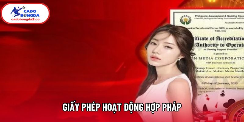 Giấy phép hoạt động hợp pháp Giấy phép hoạt động hợp pháp